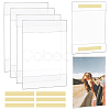 Rectangle Acrylic Table Card Display Frame and Double Faced Adhesive Tape AJEW-WH0609-493B-1