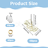 48Pcs Rack Plating Alloy Stud Earring Findings FIND-HS0002-65-2