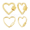 4Pcs Brass Screw Carabiner Lock Charms KK-HS0015-14-1