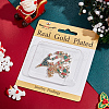 8Pcs 4 Styles Christmas Themed Brass Micro Pave Clear Cubic Zirconia Pendants ZIRC-BBC0002-82-6