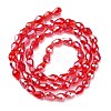 Electroplate Glass Beads Strands X-EGLA-R008-6x4mm-9-2