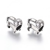 304 Stainless Steel European Beads STAS-I121-14AS-1