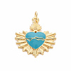 Brass Enamel Pendants KK-S362-042-NR-2
