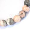 Natural Zebra Jasper Round Bead Strands G-E334-8mm-11-5