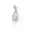 Chinese lute Shape Brass Micro Pave Clear Cubic Zirconia Nail Gems Set MRMJ-T015-41P-04-1