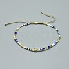 Adjustable Natural Pyrite Braided Bead Bracelets BJEW-F391-A06-2