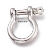 Tarnish Resistant 304 Stainless Steel D-Ring Anchor Shackle Clasps STAS-Z017-15P-01-2