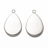 Non-Tarnish 304 Stainless Steel Pendant Cabochon Settings STAS-I176-06B-2