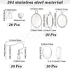 20Pcs 304 Stainless Steel Earring Hooks STAS-SP0002-04P-2