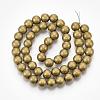 Electroplate Non-magnetic Synthetic Hematite Beads Strands G-R363-6mm-01-2