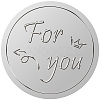Round Plastic Silver Foil Embossed Picture Stickers DIY-WH20008-005-1