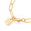 Brass Paperclip Chain Bracelets for Women BJEW-N032-07A-G-3