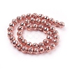 Electroplated Natural Lava Rock Bead Strands G-E429-01-8mm-RG-2