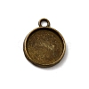 Tibetan Style Pendant Cabochon Settings X-TIBE-A23176-AB-FF-1