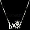 Crown Birth Year 201 Stainless Steel Pendant Necklaces for Women FS-WG4E8F2-53-1