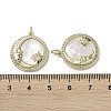 Brass Micro Pave Cubic Zirconia Pendants KK-G485-17D-G-3