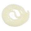 Baking Paint Imitation Jade Glass Round Bead Strands X1-DGLA-N003-8mm-03-2