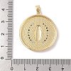 Brass Cubic Zirconia Pendants KK-Z050-12G-3