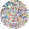 50Pcs Cartoon Dinosaur Paper Self-Adhesive Picture Stickers AJEW-S086-06-1