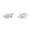 Rack Plating Brass Micro Pave Cubic Zirconia Pendants X-ZIRC-C026-07P-2
