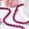 Natural Rose Tiger Eye Beads Strands G-G099-6mm-12-6