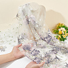Embroidered Flowers Polyester Tulle Lace Fabric DIY-WH0449-31A-3