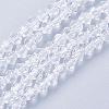 Clear Glass Bicone Beads Strands X-GLAA-S026-07-1