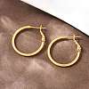 Brass Hoop Earrings EJEW-C171-02G-3