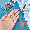 48Pcs 8 Style 201 & 304 Stainless Steel Cord Ends STAS-UN0047-76-4