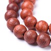 Natural Wood Beads Strands WOOD-F008-01-C-3