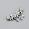 Tassel Flower Alloy Crystal Rhinestone Brooch JEWB-WH0021-67P-2