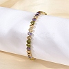 304 Stainless Steel Oval Link Chain Bracelets for Women BJEW-P348-01F-G-3
