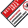 Waterproof PVC Warning Sign Stickers DIY-WH0237-009-4