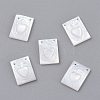 Natural White Shell Mother of Pearl Shell Charms SSHEL-L018-006-1