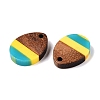 Epoxy Resin & Walnut Wood Pendants RESI-N039-121B-2