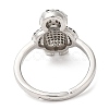 Penguin Cubic Zirconia Adjustable Rings RJEW-K247-01P-2