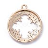 Zinc Alloy Open Back Bezel Pendants X-PALLOY-E577-20KCG-2