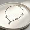 Vintage Alloy Iron Passport Airplane Multi Pendant Necklaces for Women WG98A05-01-2