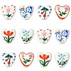 12Pcs 6 Colors Handmade Porcelain Ceramic Beads PORC-FS0001-67-1