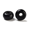 Natural Black Obsidian European Beads G-C134-04A-2