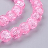 Spray Painted Crackle Glass Beads Strands CCG-Q001-10mm-02-3
