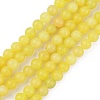 Natural Lemon Jade Beads Strands G-H1631-6MM-2