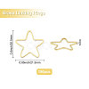 CREATCABIN 150Pcs Star Brass Linking Rings KK-CN0001-03-2