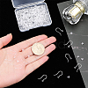 100Pcs Transparent Resin Earring Hooks RESI-CA0001-49-3
