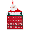 Santa Claus Non-woven Fabric Christmas Countdown 24 Days Calendar Pendant Decoration HJEW-WH0042-84-1