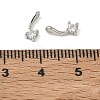Brass Pave Clear Cubic Zirconia Charms CU-CBA9FFD-11P-07-3