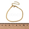 304 Stainless Steel Snake Chain Bracelets for Women BJEW-P389-01G-5