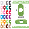 24Pcs 24 Colors Felt Wine Glass Charms AJEW-BC0004-20-2