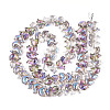 Electroplate Transparent Glass Beads Strands EGLA-N017-06-A02-2