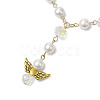 5Pcs Shell Pearl Round Beads Charm Bracelets BJEW-JB11228-3